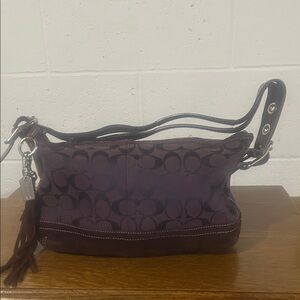 Coach Dark Purple Shoulder Bag